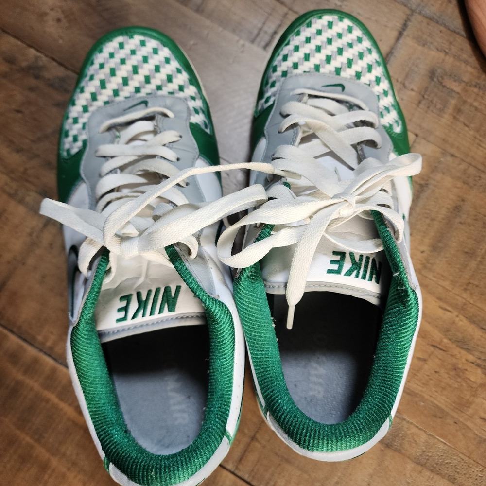 Nike Air Force 1 Low Pine‎ Green Woven Checkerboard 311191-108 Mens 9.5 2006 - Picture 6 of 7
